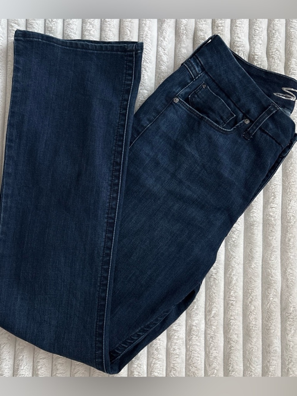 Seven7 Tummyless High Rise Boot Jeans Women's Size 12 Dark Wash Denim Stretch